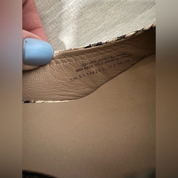 Tory Burch Julianne Snakeskin Wedge Heel Peep Toe Pumps Shoes Size 11M - Picture 10 of 13